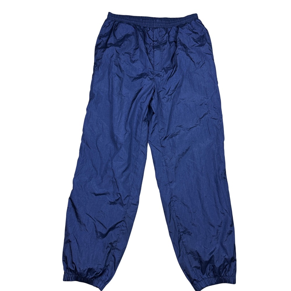 Vintage Wilson Navy Blue Trilobal Nylon Track Pants Joggers Windpants Mens Large